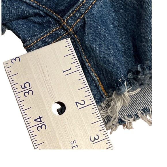 Levis 501 Shorts WMNS 30 Cut Off Denim Button Fly High Rise Distressed Raw Hem - Picture 6 of 9